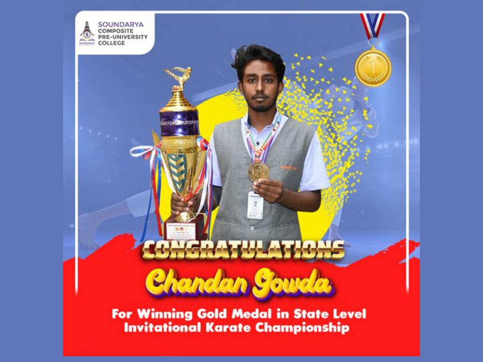 State Level Karate Gold Medal Winner