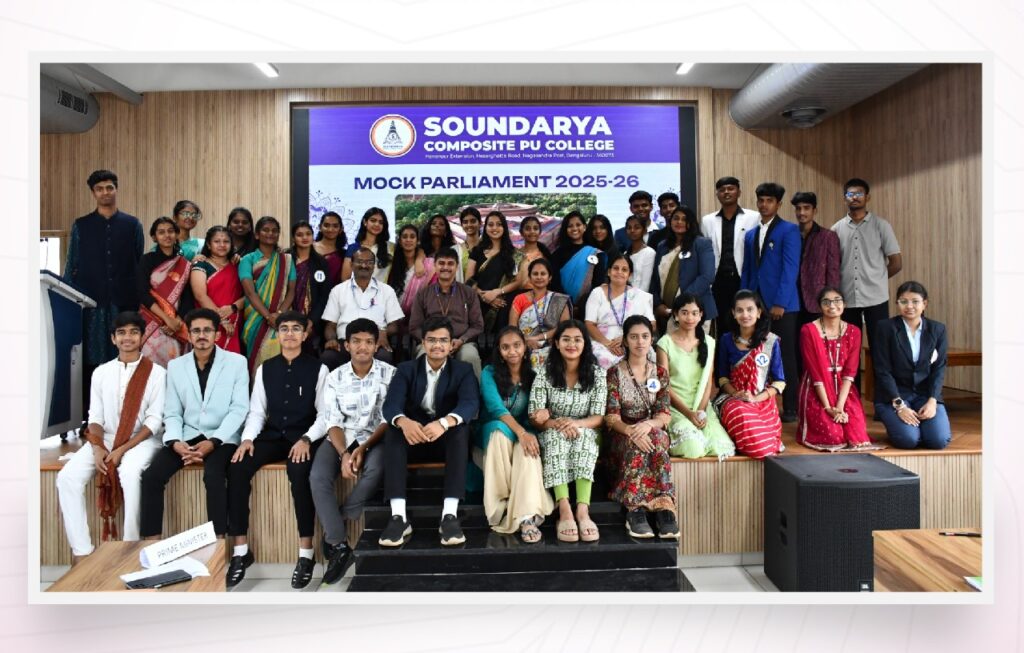 Mock Parliament Session: A Celebration of Democracy at Soundarya Composite PU College