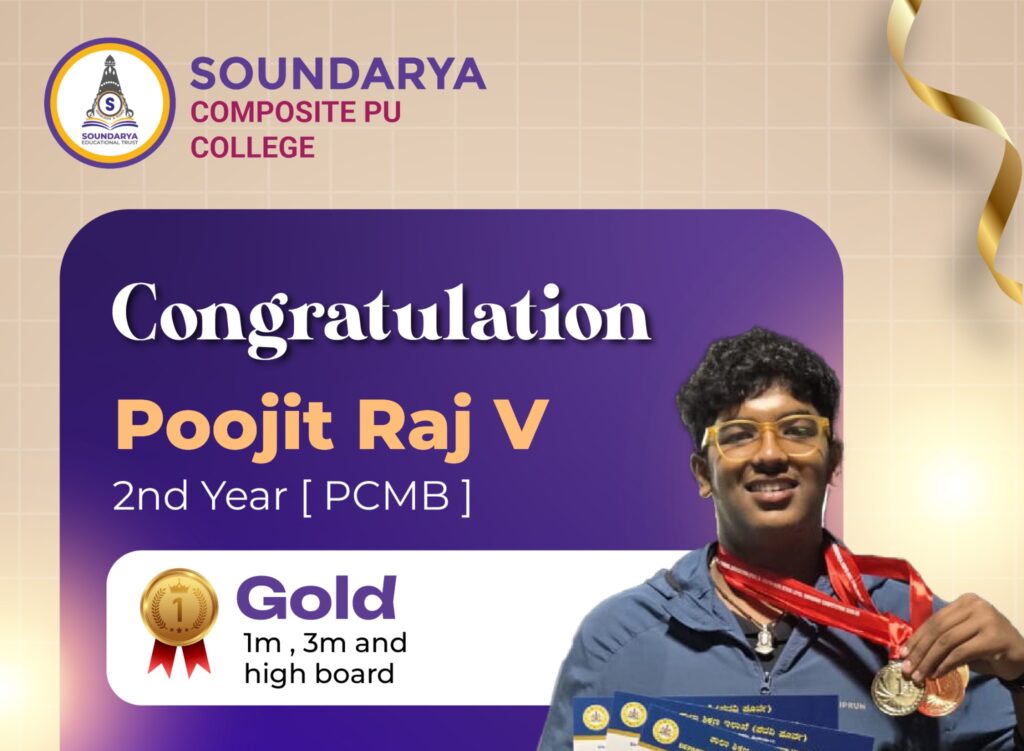 Poojit Raj V Won 3 medals at the SGFI State Swimming Meet